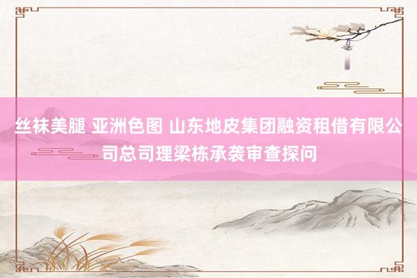 丝袜美腿 亚洲色图 山东地皮集团融资租借有限公司总司理梁栋承袭审查探问