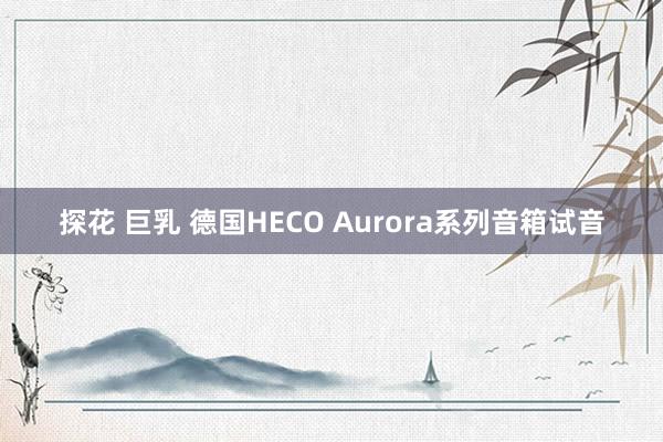 探花 巨乳 德国HECO Aurora系列音箱试音