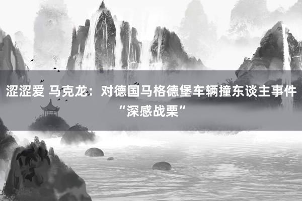 涩涩爱 马克龙：对德国马格德堡车辆撞东谈主事件“深感战栗”