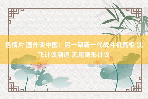 色情片 国外谈中国：另一架新一代战斗机亮相 沈飞计议制造 无尾隐形计议