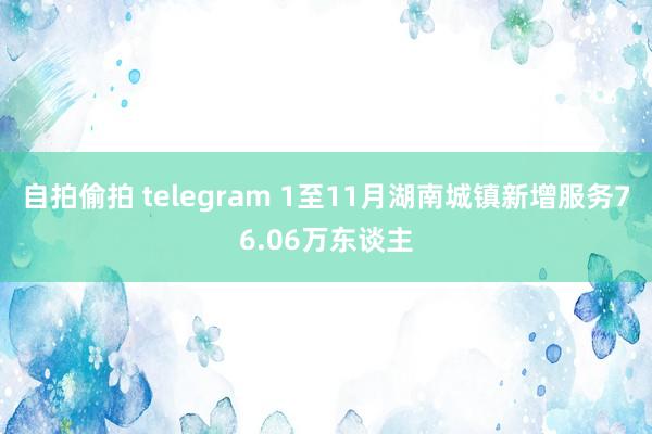 自拍偷拍 telegram 1至11月湖南城镇新增服务76.06万东谈主
