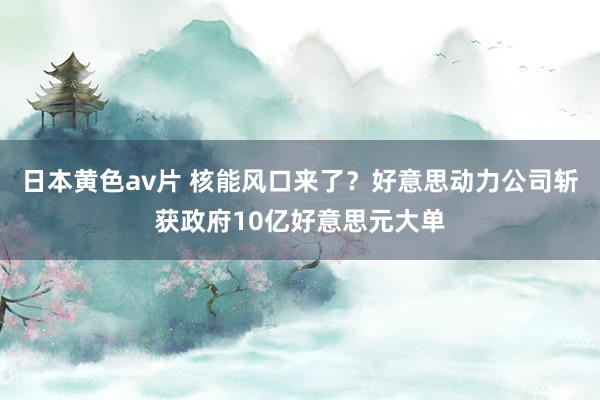 日本黄色av片 核能风口来了？好意思动力公司斩获政府10亿好意思元大单