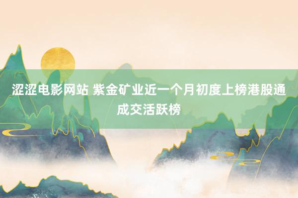 涩涩电影网站 紫金矿业近一个月初度上榜港股通成交活跃榜