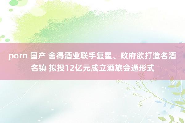 porn 国产 舍得酒业联手复星、政府欲打造名酒名镇 拟投12亿元成立酒旅会通形式