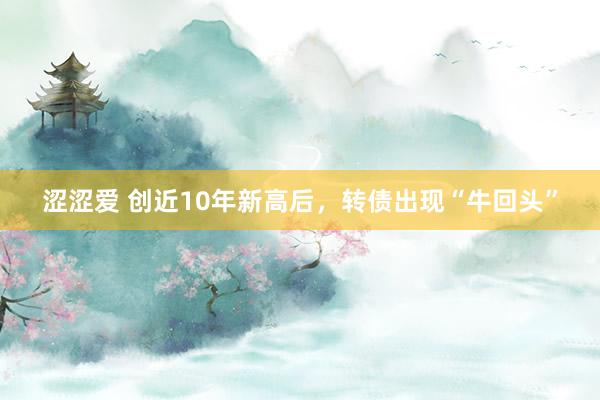 涩涩爱 创近10年新高后，转债出现“牛回头”