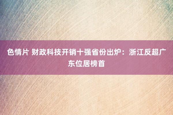 色情片 财政科技开销十强省份出炉：浙江反超广东位居榜首