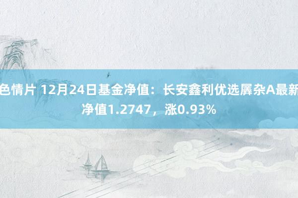 色情片 12月24日基金净值：长安鑫利优选羼杂A最新净值1.2747，涨0.93%