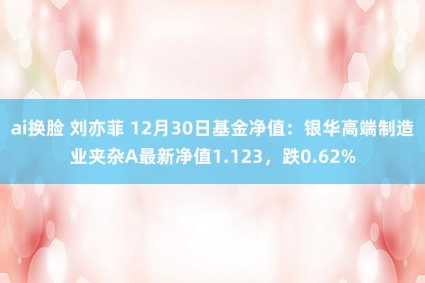 ai换脸 刘亦菲 12月30日基金净值：银华高端制造业夹杂A最新净值1.123，跌0.62%
