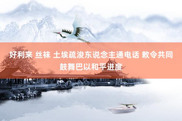 好利来 丝袜 土埃疏浚东说念主通电话 敕令共同鼓舞巴以和平进度