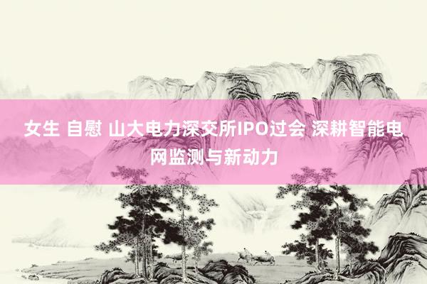 女生 自慰 山大电力深交所IPO过会 深耕智能电网监测与新动力