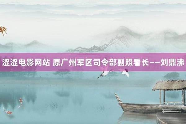 涩涩电影网站 原广州军区司令部副照看长——刘鼎沸