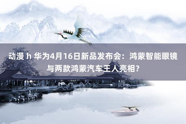 动漫 h 华为4月16日新品发布会：鸿蒙智能眼镜与两款鸿蒙汽车王人亮相？