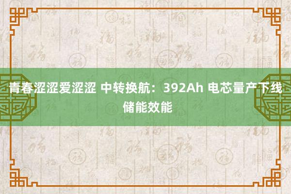 青春涩涩爱涩涩 中转换航：392Ah 电芯量产下线 储能效能