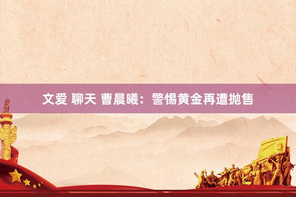 文爱 聊天 曹晨曦：警惕黄金再遭抛售