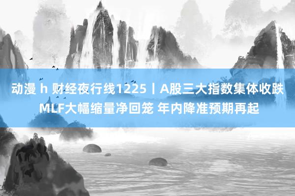 动漫 h 财经夜行线1225丨A股三大指数集体收跌 MLF大幅缩量净回笼 年内降准预期再起